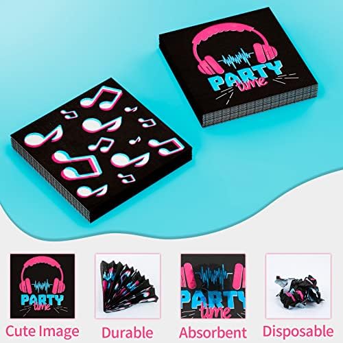 DYLIVeS 96 Pcs Music Note Party Tableware Set