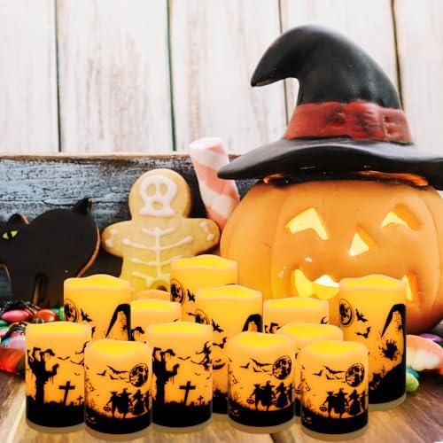 12-Pack Waterproof Flameless LED Candles - Remote Control Timer
