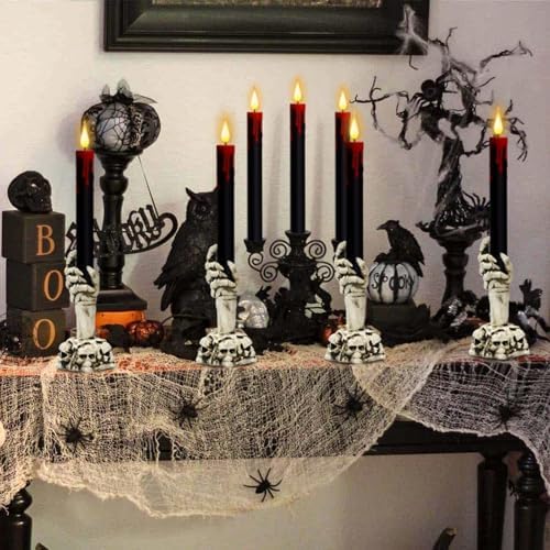 DRomance Flameless Taper Candles with Remote Timer 2 Pack