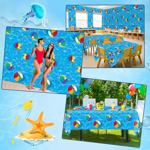 gisgfim 100ft x 51in Summer Beach Ball Tablecloth Roll