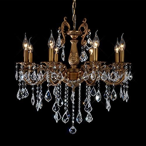 Crystal Chandeliers 8 Light Modern Ceiling Light Fixture