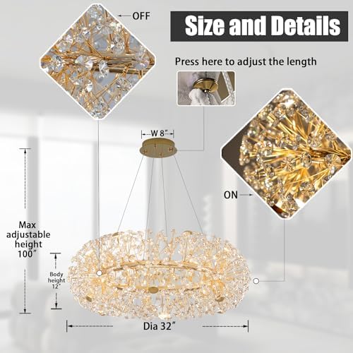 Gold Sputnik Chandelier with 12 Lights