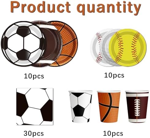 Sports Themed Party Decorations Set