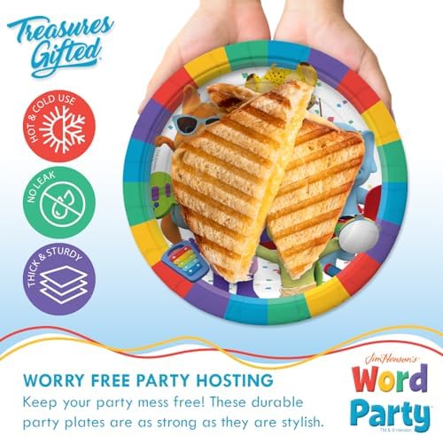 Treasures Gifted Word Party Plates 8ct 9in Set