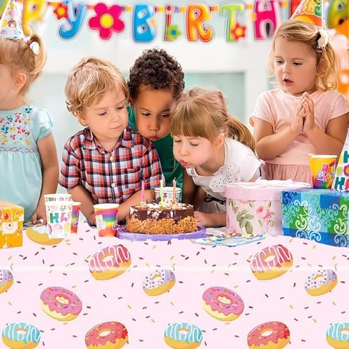 Egami 2pcs Donut Tablecloth for Party Decorations