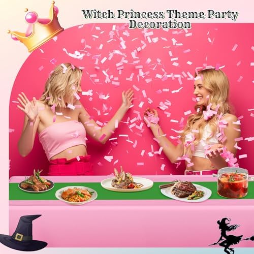 Oudain 3 Pcs Witch Princess Theme Tablecloth Set