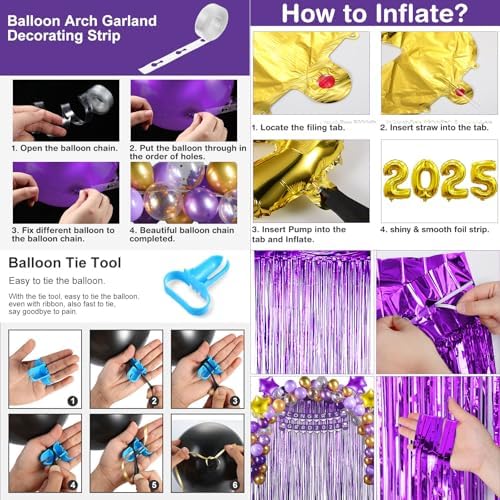 2025 Graduation Decorations Set with Balloons and Banners