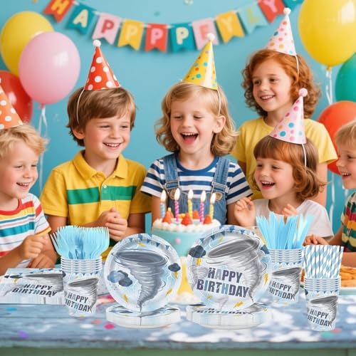 120 Pcs Tornado Party Tableware Set for 20 Guests