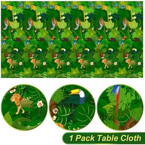 Jungle Safari Tablecloth 54x108 Inch Animal Print