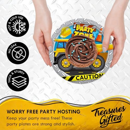 Treasures Gifted Construction Paper Plates 24 Count 7 Inch