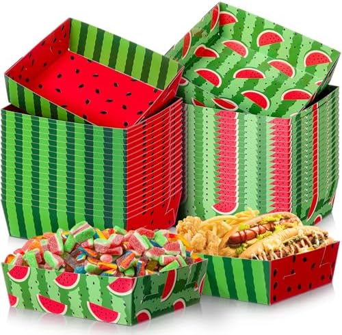 Mifoci 36 Pack Watermelon Plates for Birthday Party