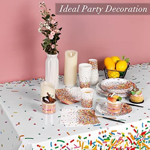 Durony 97 Pieces Confetti Tableware Set