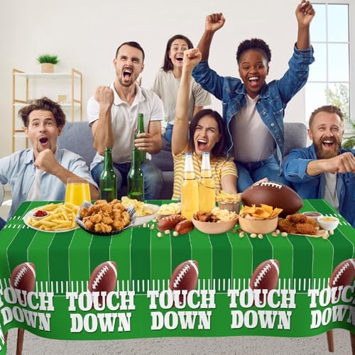 Football Tablecloth 2 PCS for Touchdown Party Decorations