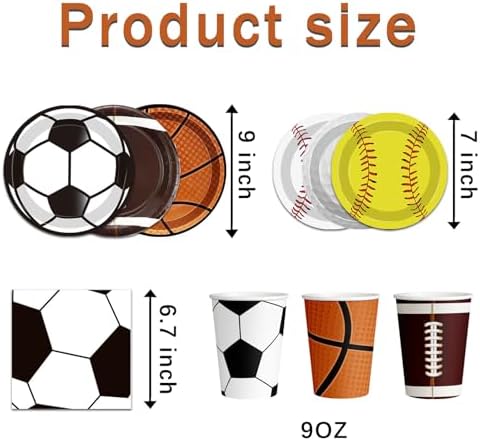Sports Themed Party Decorations Set