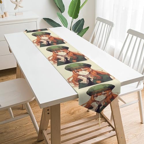 Beautiful Cartoon Table Runner Reusable Tablecloth 178x33cm