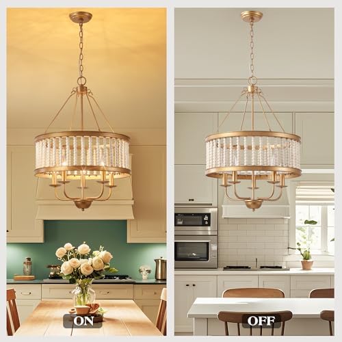 Boho 5-Light Drum Pendant Chandelier