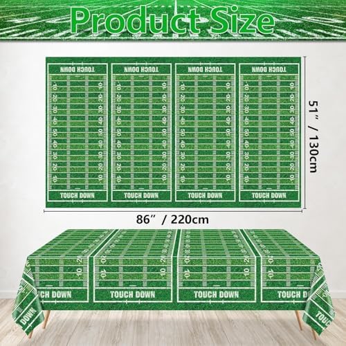 4 Pcs Football Tablecloths for Party Decorations
