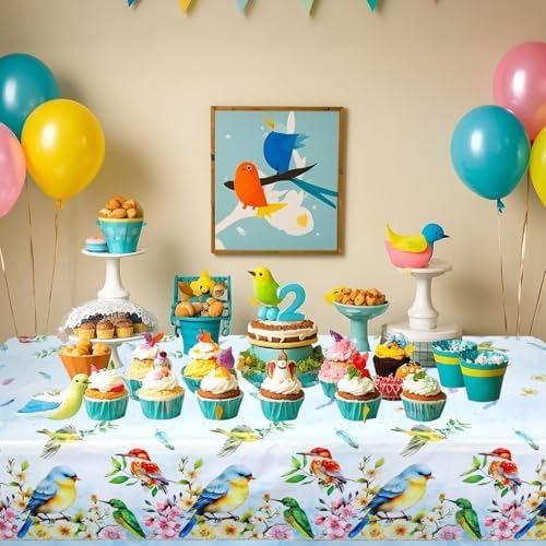 4 Pack Hummingbird Tablecloths Rectangular Covers for Party Decor