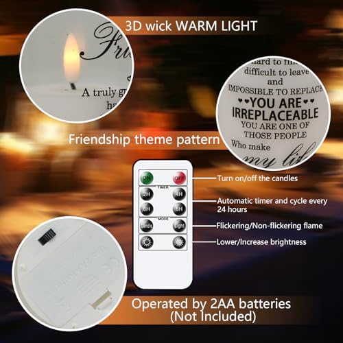 Flameless Candles with 3D Wick Flickering and Remote Timer