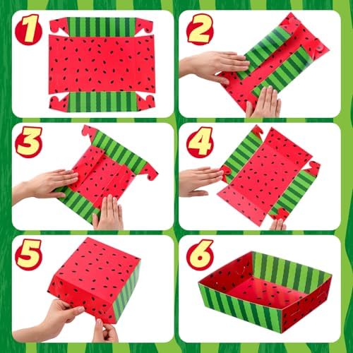 Mifoci 36 Pack Watermelon Plates for Birthday Party