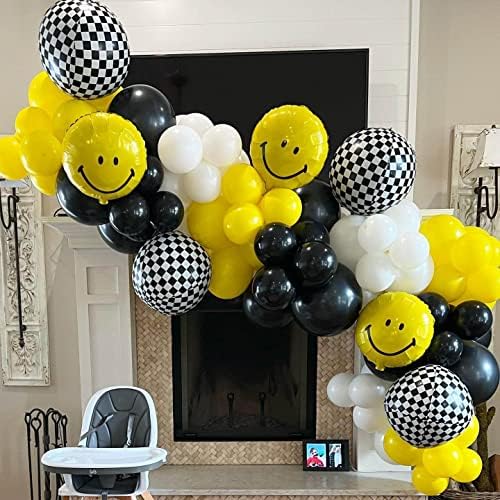 Checkered Balloons 6 Pack 22 Inch Racing Theme Decor