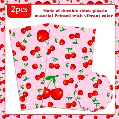 umoni Cherry Theme Tablecloth Set for Birthday and Baby Shower