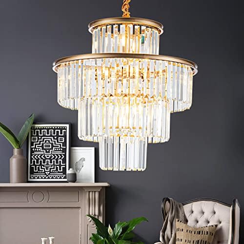 23 Inch 14 Light Gold Crystal Chandelier