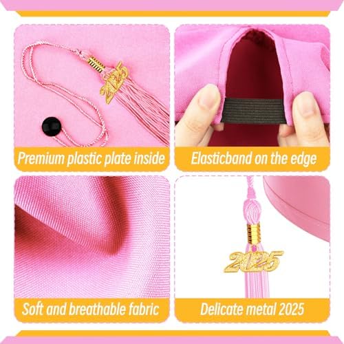 Demonwer Preschool Graduation Hats with Tassel 2025 Class Party Supplies