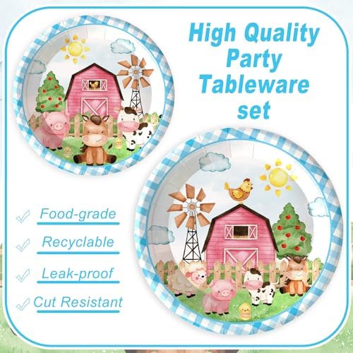 122PCS Farm Animal Party Supplies for 20 Guests