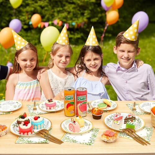 SCIONE 96Pcs Greenery Party Decorations for 24 Guests