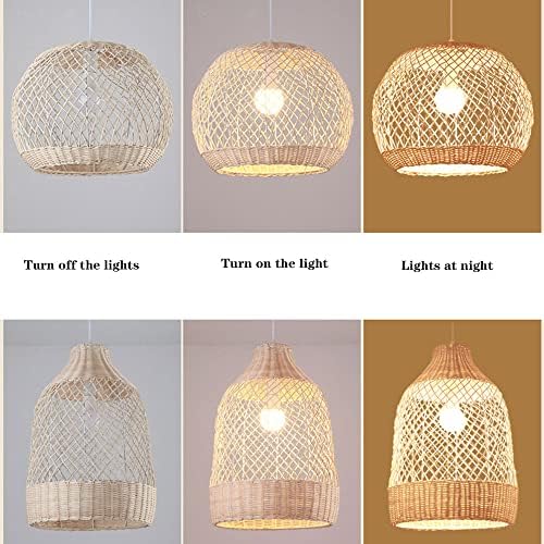 Modern Style Bamboo Rattan Chandelier Pendant Light