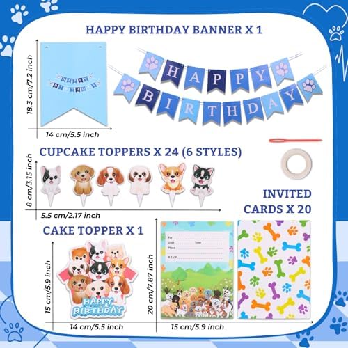 210pcs Paw Patrol Birthday Decor Set for Doggy Party