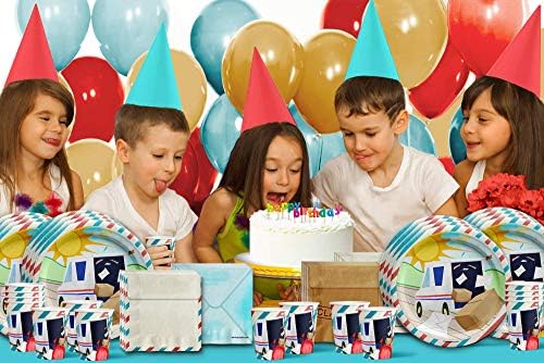 Mailman Birthday Party Plates Napkins Cups Set for 16