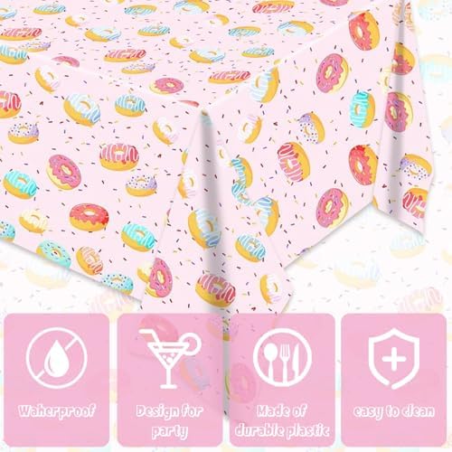 Egami 2pcs Donut Tablecloth for Party Decorations