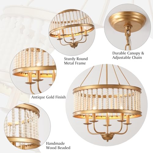 Boho 5-Light Drum Pendant Chandelier