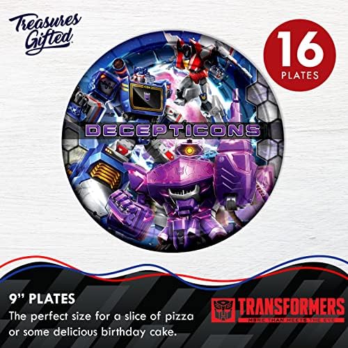 Treasures Gifted Transformers Party Plates 16ct 9in Decepticons