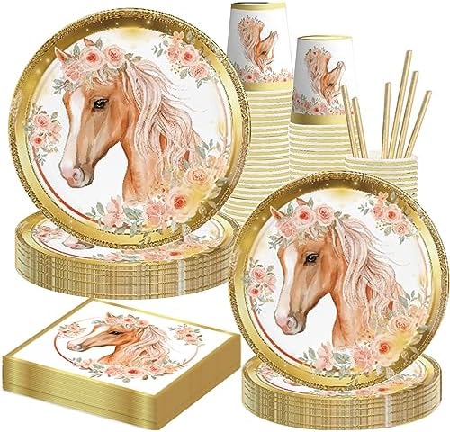 Horse Party Tableware Set 60 Pieces