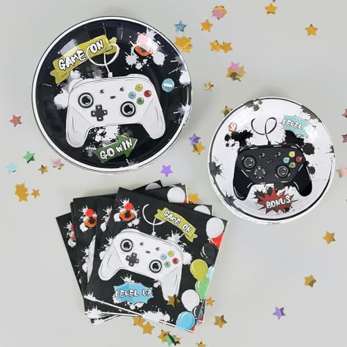 WERNNSAI Game Party Decorations Set for 16 Guests