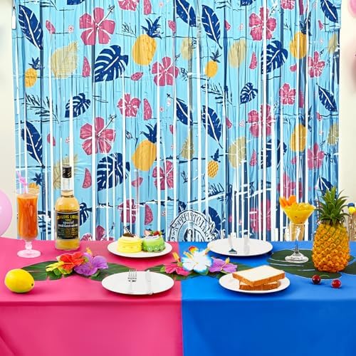 Oudain 76 Pcs Tropical Beach Party Decorations Set