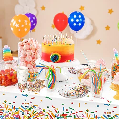 Durony 97 Pieces Confetti Tableware Set