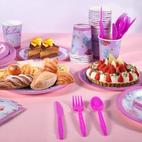 Mermaid Birthday Decorations Set 170 Pcs 24 Serves