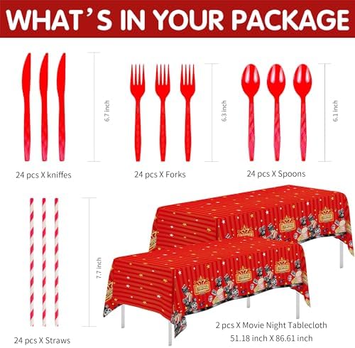 Movie Night Party Decor Set for 24 Guests
