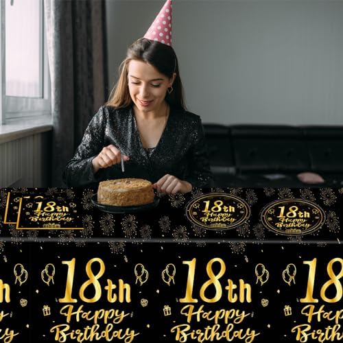 41PCS Happy 18th Birthday Decor Tableware Set