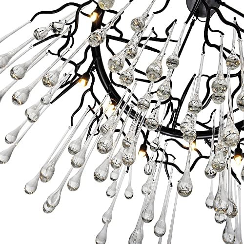 CWI Lighting 43 Black Chandelier with 12 Lights