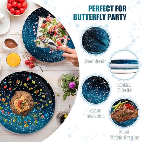 CANREVEL Galaxy Party Plates Set for 24 Guests