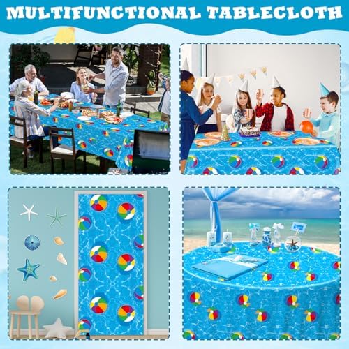 gisgfim 100ft x 51in Summer Beach Ball Tablecloth Roll