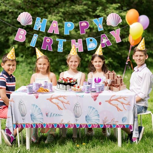 Mermaid Birthday Decorations Set 170 Pcs 24 Serves