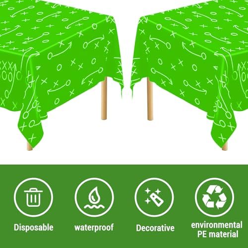 Football Theme Party Tablecloths 4 Pack 54x108 Inch