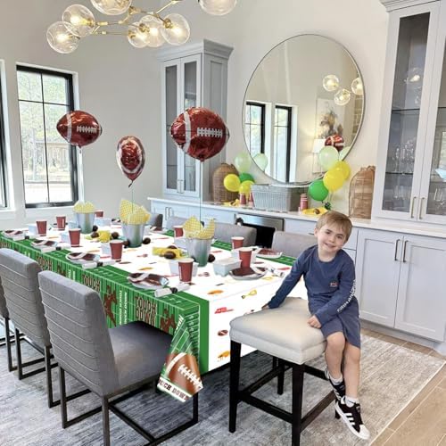 4Pcs Football Tablecloths - Touch Down Decor for Parties