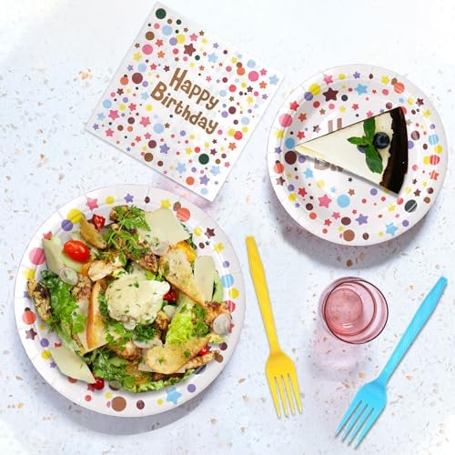 150 Pcs Happy Birthday Party Supplies Tableware